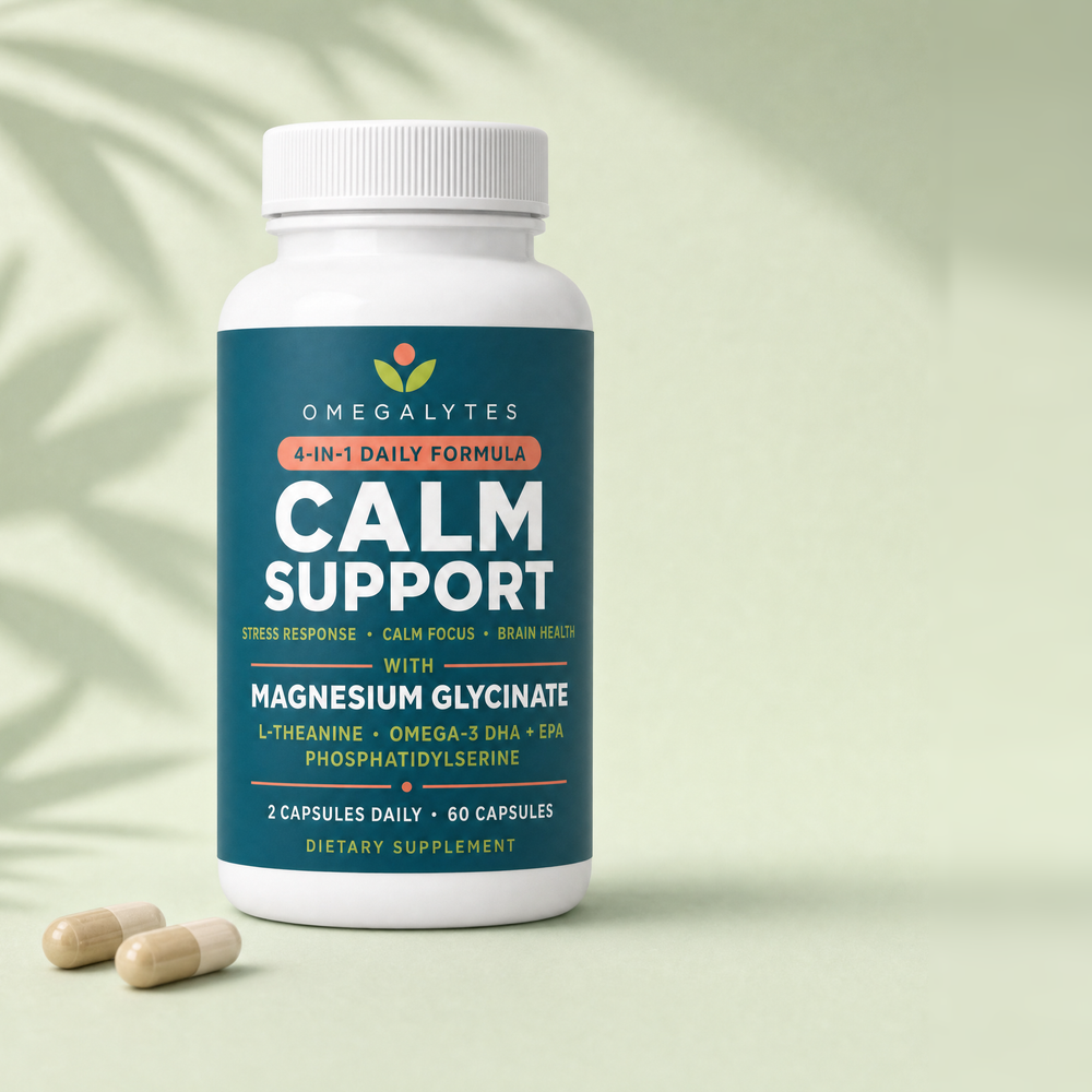 Omegalytes Calm Support capsule bottle