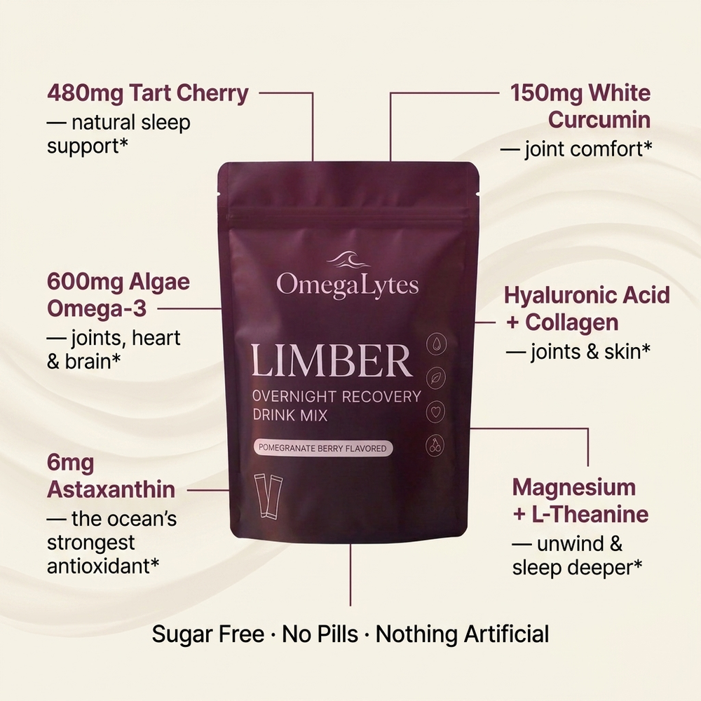 OmegaLytes Limber — Overnight Recovery Drink Mix — image 5